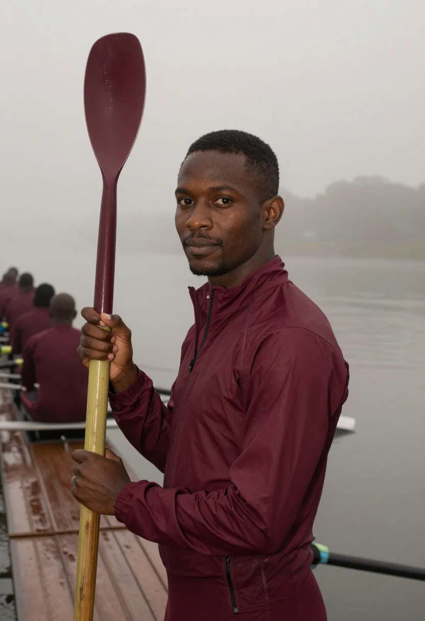 AI tideway rowing bordeaux sample — portrait of a man, framed chest-up from the crown to the bre