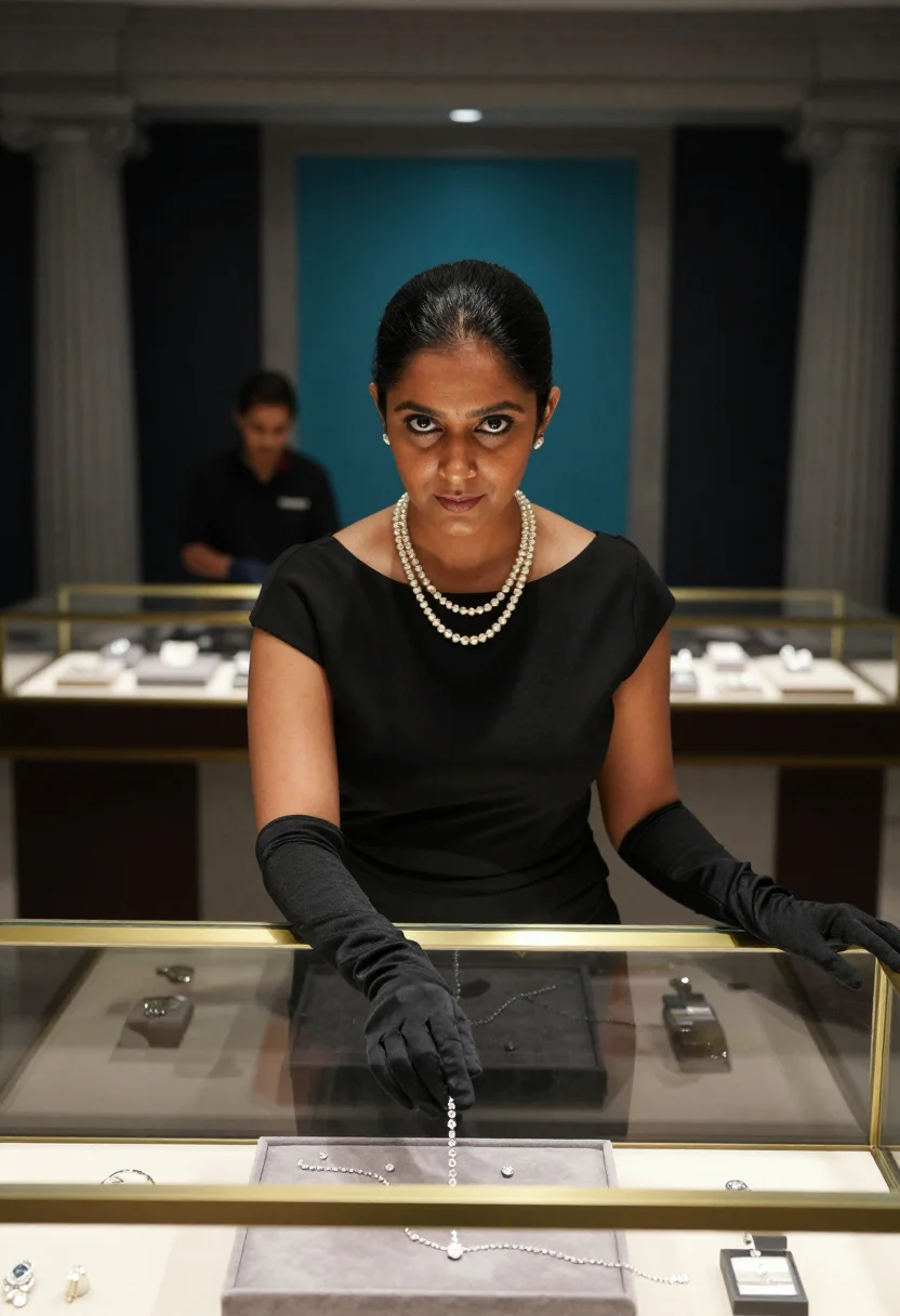 AI tiffany fifth avenue sample — portrait of a woman, tight half-length portrait of a South-A