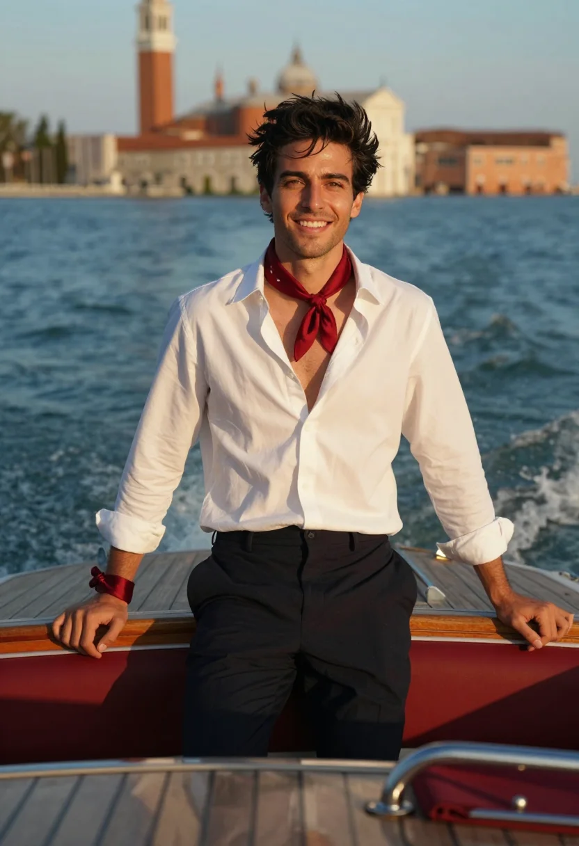 AI timothee venice 2022 sample — portrait of a man, half-length portrait of a Western-Europea