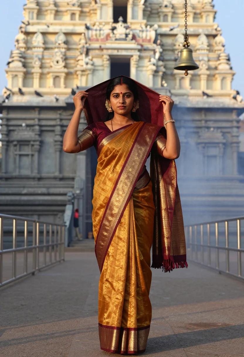 AI tirupati sample — portrait of a woman, half-length portrait of a South Indian