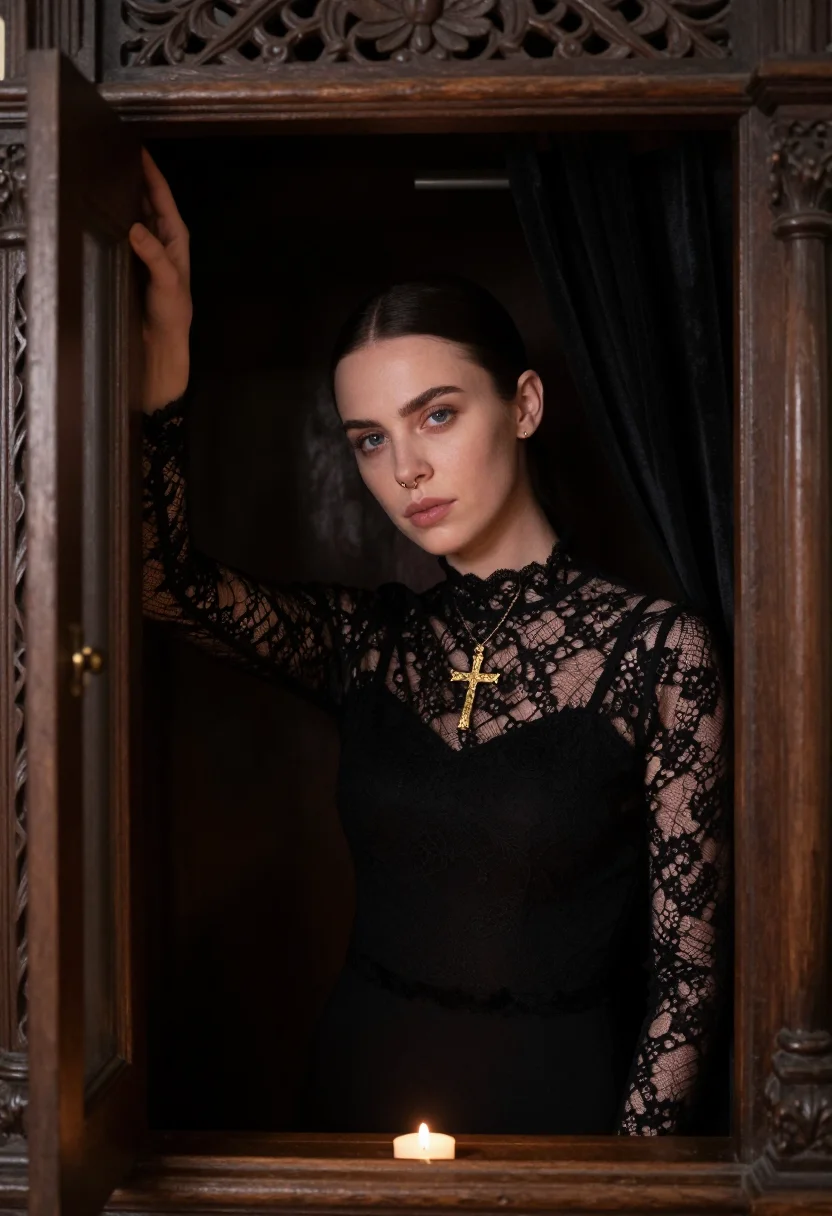 AI tisci givenchy sample — portrait of a woman, tight chest-up view of an Irish woman i