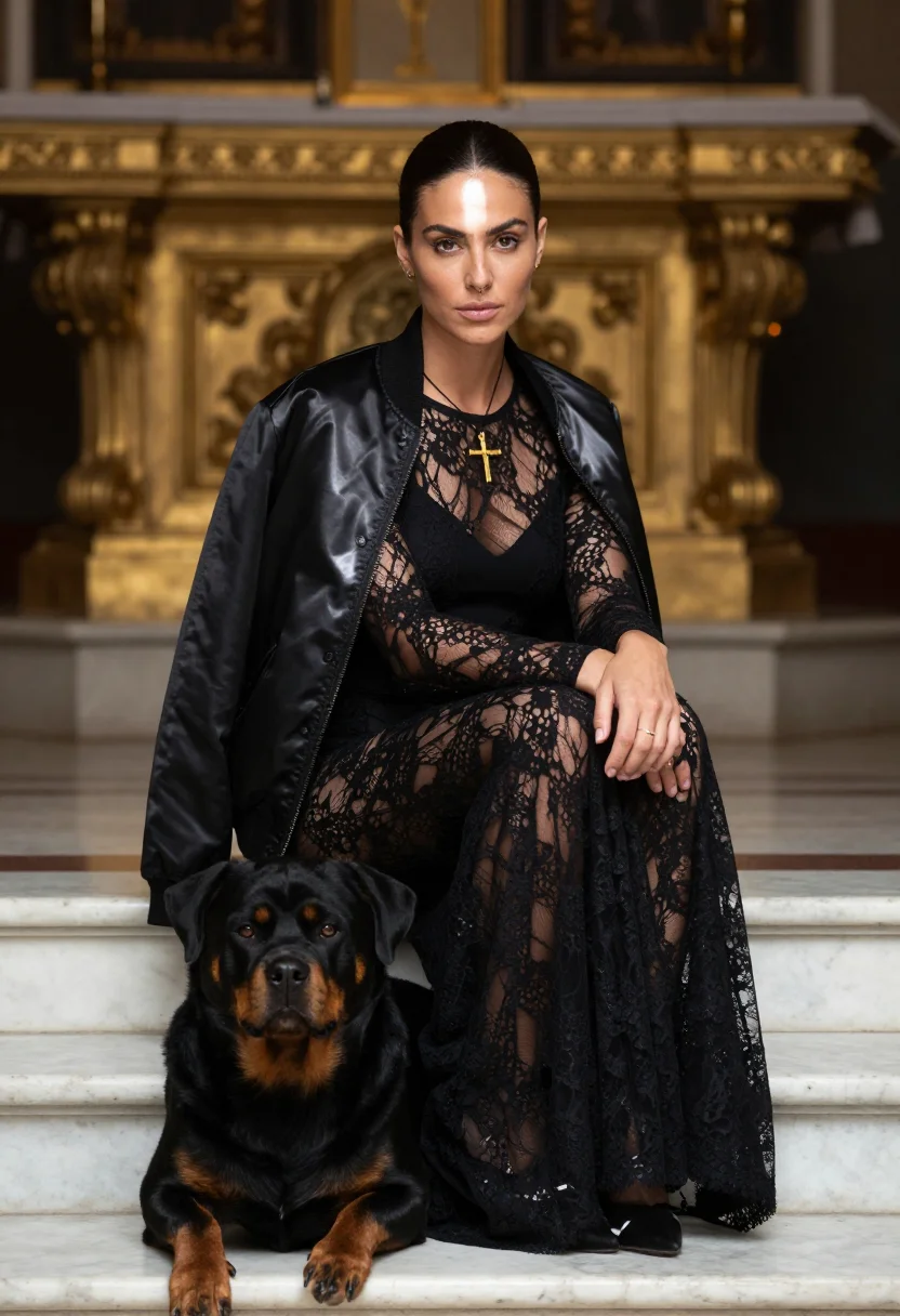 AI tisci givenchy sample — portrait of a woman, half-length view of a Brazilian woman i