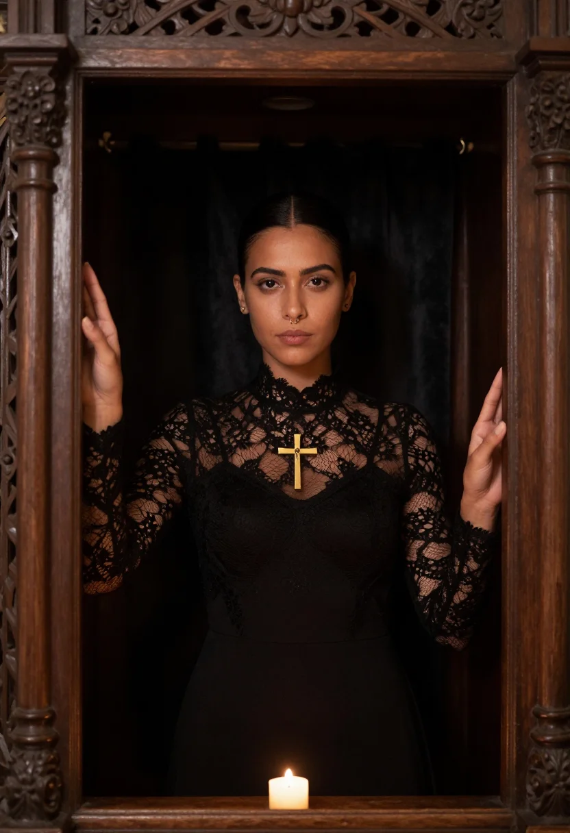 AI tisci givenchy sample — portrait of a woman, tight chest-up view of a Portuguese wom