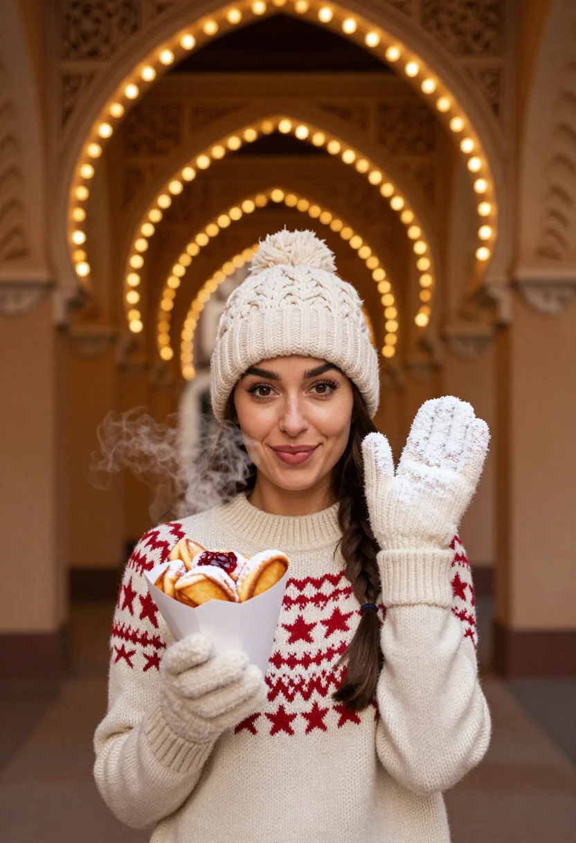 AI tivoli christmas sample — portrait of a woman, a Western-European woman in her early t