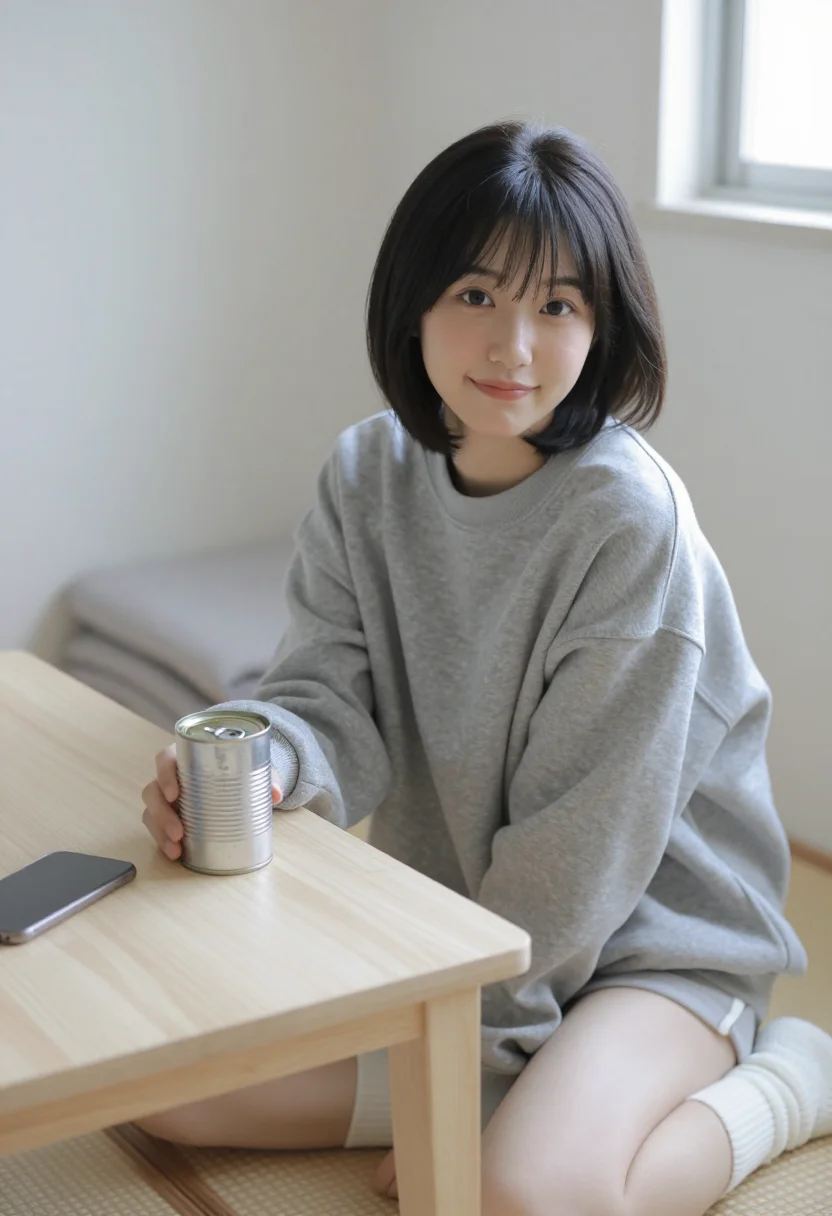 AI tokyo apartment sample — portrait of a woman, chest-up photograph of a Japanese woman