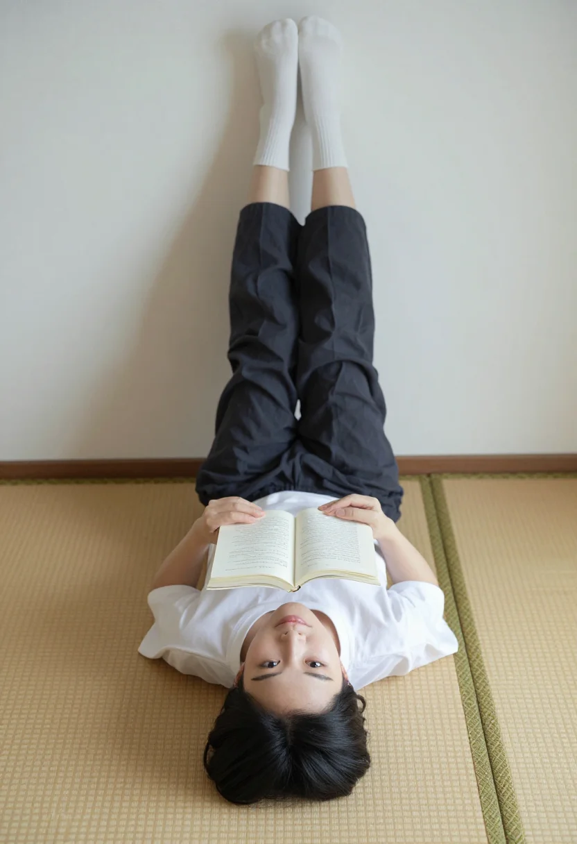 AI tokyo apartment sample — portrait of a woman, chest-up photograph of a Korean-Japanes