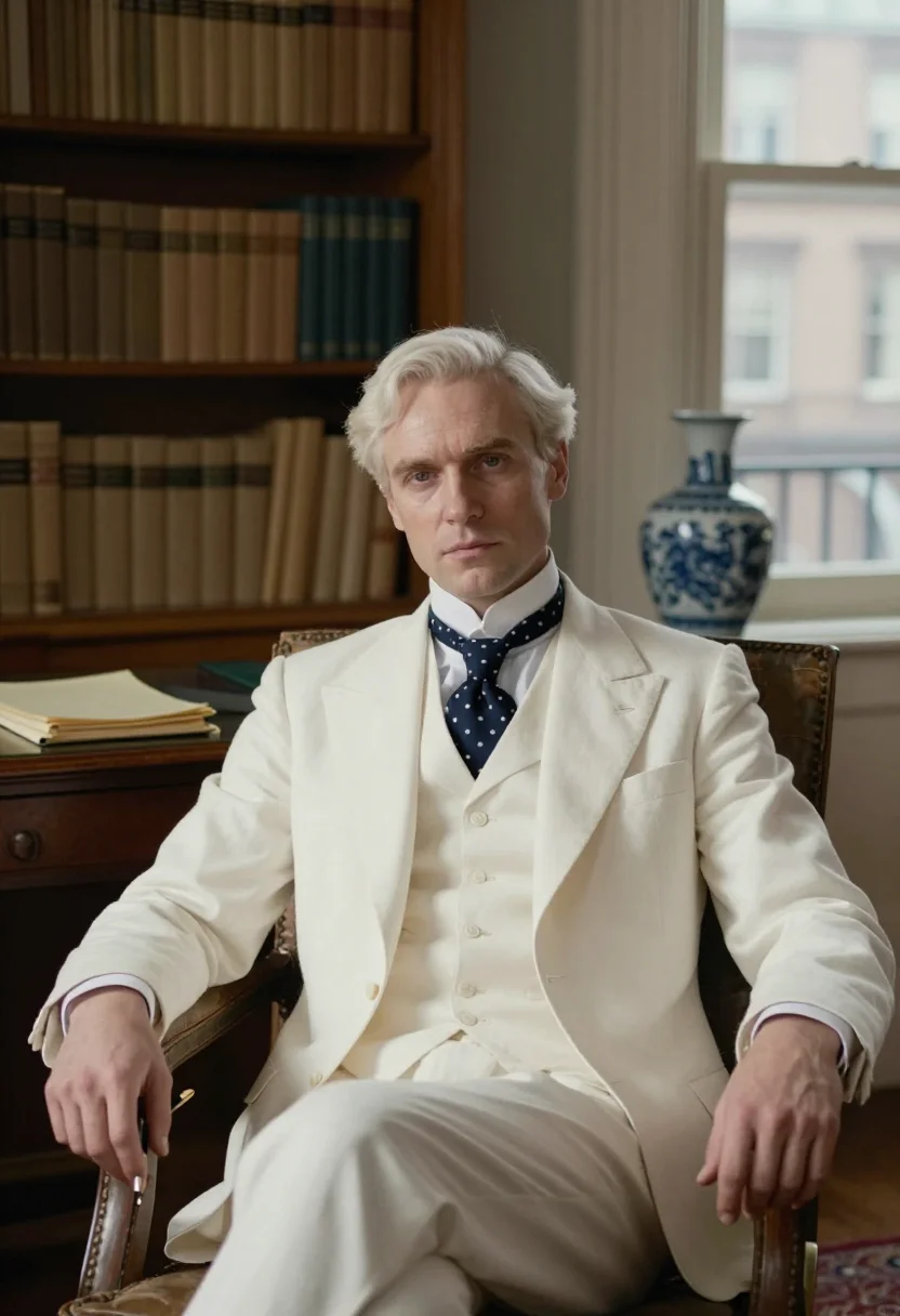 AI tom wolfe sample — portrait of a man, close half-length portrait of a Western-E