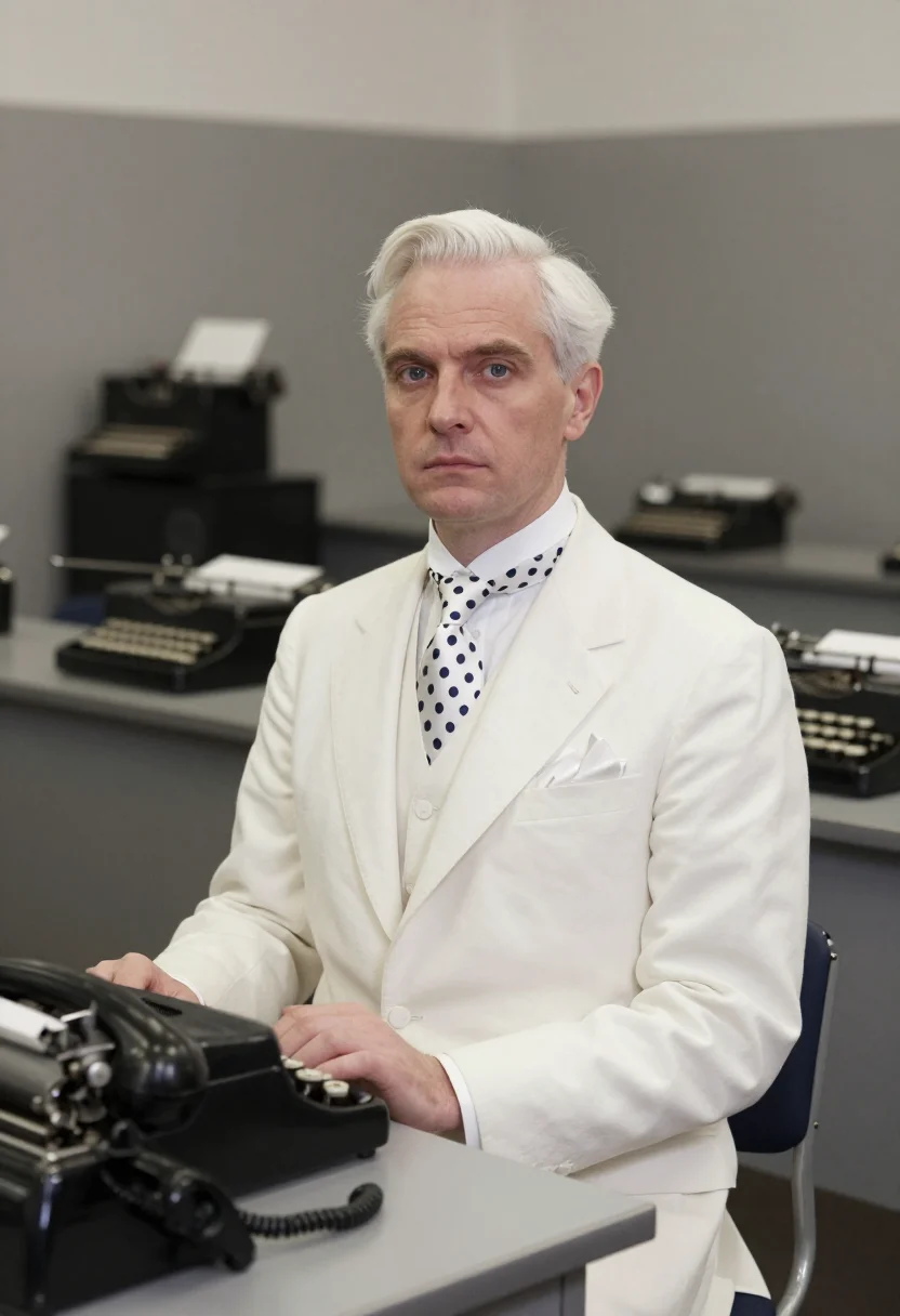 AI tom wolfe sample — portrait of a man, close half-length portrait of a Western-E
