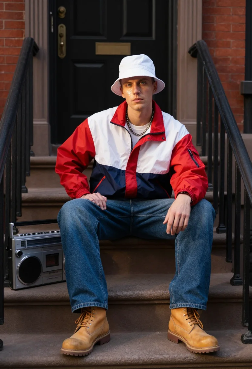 AI tommy 90s sample — portrait of a man, three-quarter-length portrait of a Wester