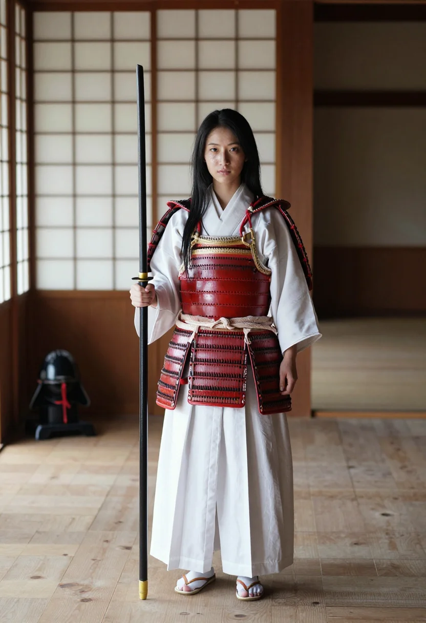 AI tomoe gozen sample — portrait of a woman, low three-quarter-length portrait of a
