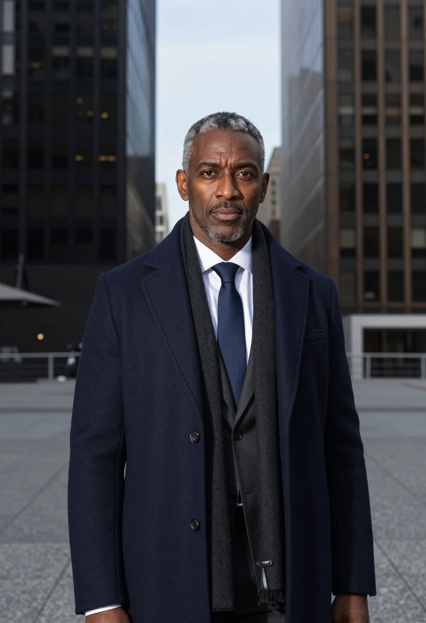 AI toronto bay street sample — portrait of a man, head-and-shoulders portrait of a Black ma