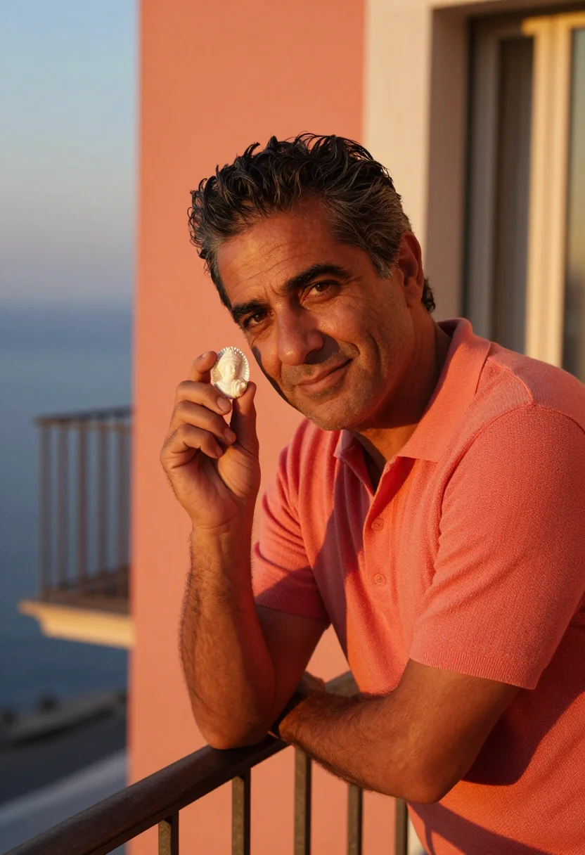 AI torre del greco coral sample — portrait of a man, head-and-shoulders portrait of an Italian