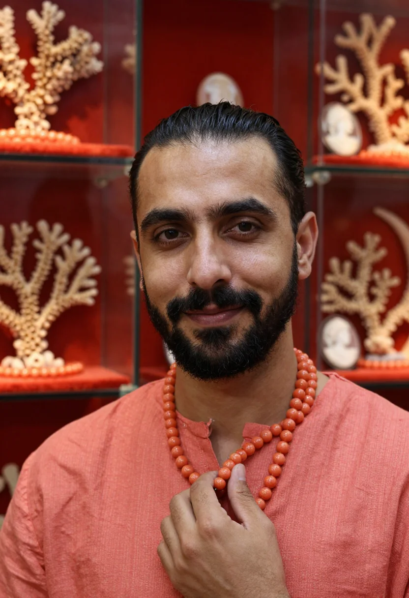 AI torre del greco coral sample — portrait of a man, head-and-shoulders portrait of a Neapolit