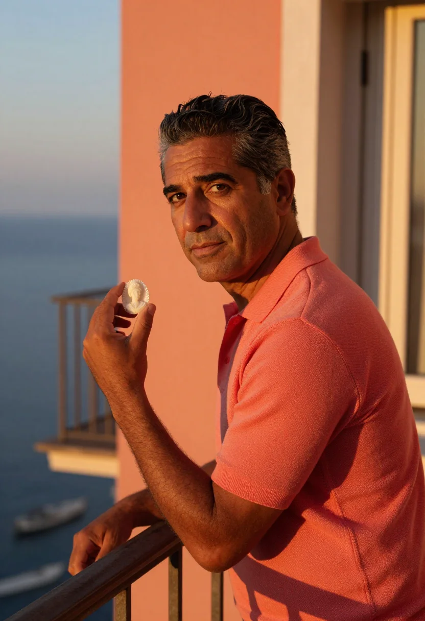 AI torre del greco coral sample — portrait of a man, chest-up portrait of an Italian man in hi