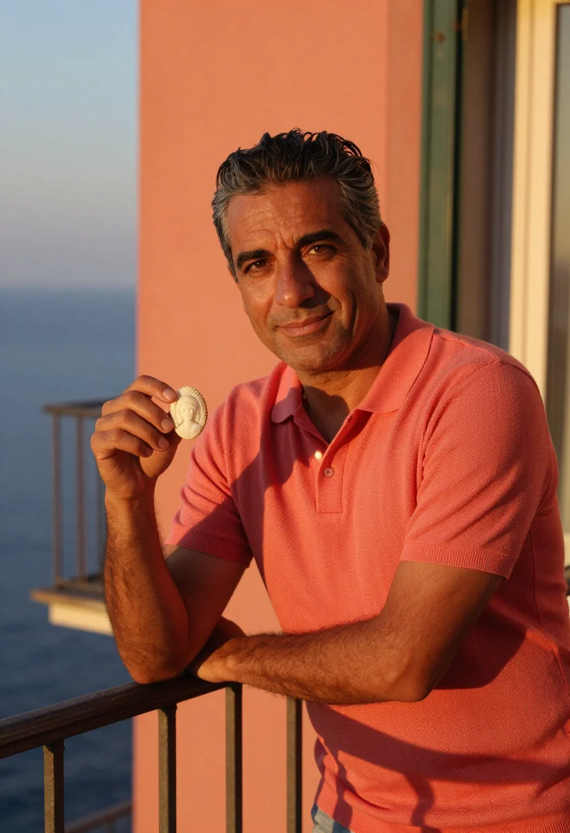 AI torre del greco coral sample — portrait of a man, chest-up portrait of an Italian man in hi