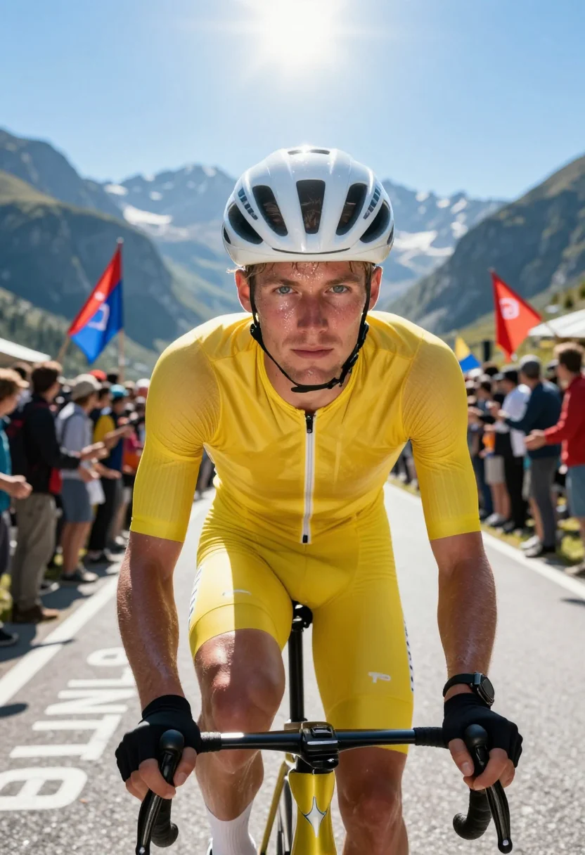 Example portrait from the AI Tour de France Cyclist — Free Preview First