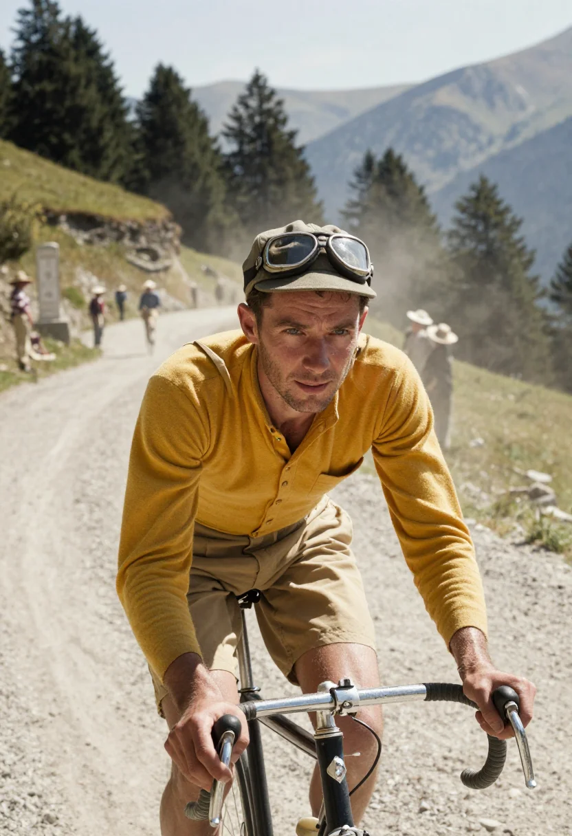 Example portrait from the AI Vintage Tour de France — Free Preview First