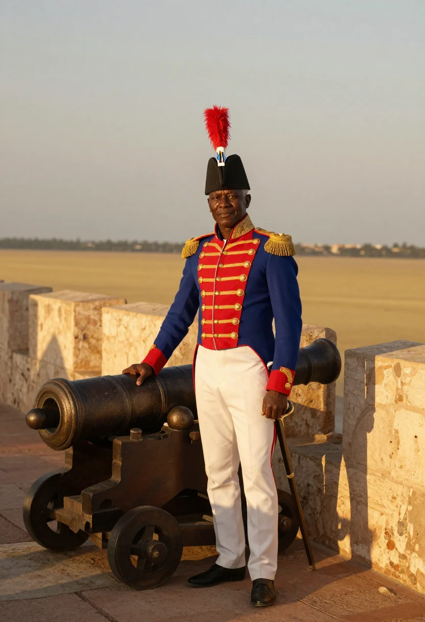 AI toussaint louverture sample — portrait of a man, full-length wide portrait of a Haitian ma