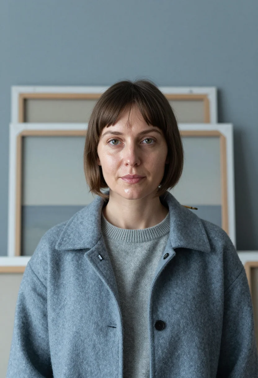 AI tove jansson ullanlinna tower january sample — portrait of a woman, framed tight, head and shoulders, the b
