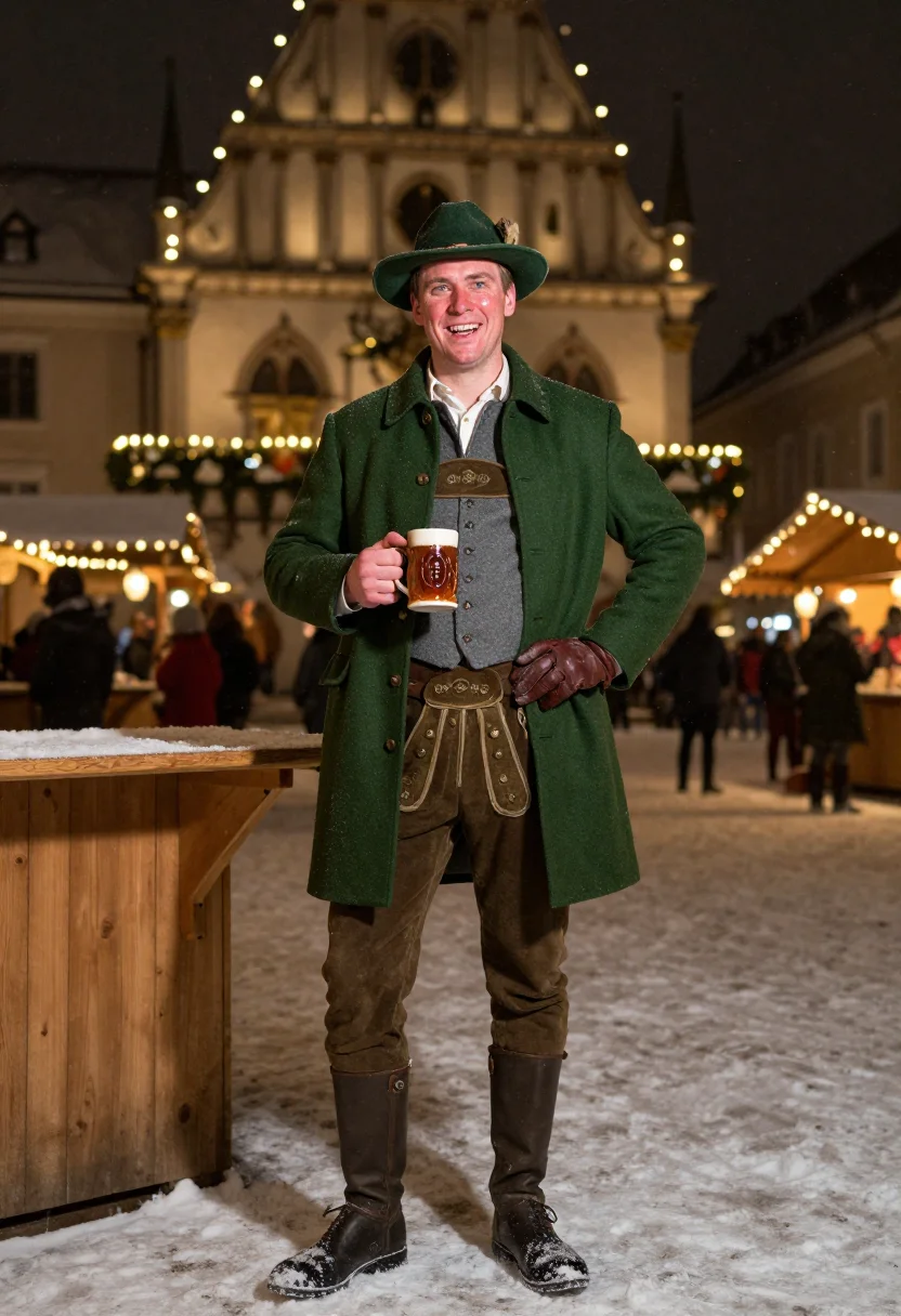 AI tracht christkindl sample — portrait of a man, full-length portrait of a man of Western-