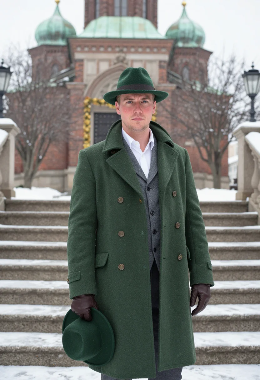 AI tracht christkindl sample — portrait of a man, three-quarter-length portrait of a man of