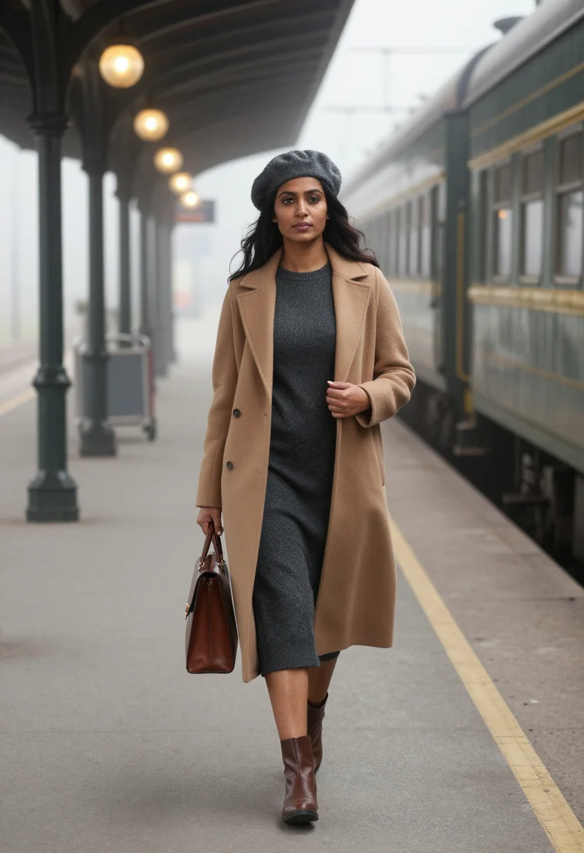 AI train sample — portrait of a woman, full-length portrait of a South-Asian w