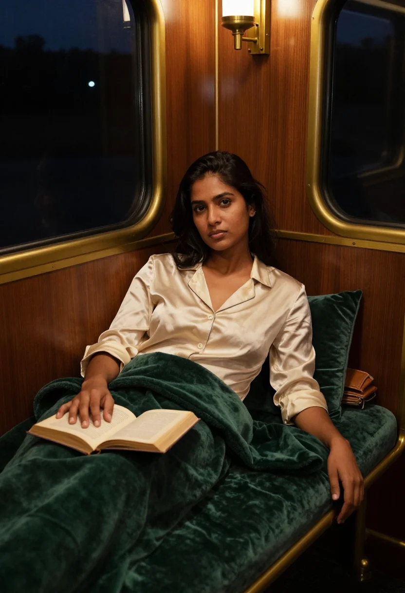 AI train sample — portrait of a woman, three-quarter portrait of a South-Asian