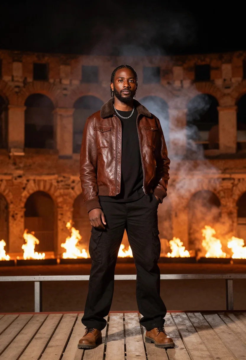AI travis scott utopia sample — portrait of a man, full-length portrait of a Black man with