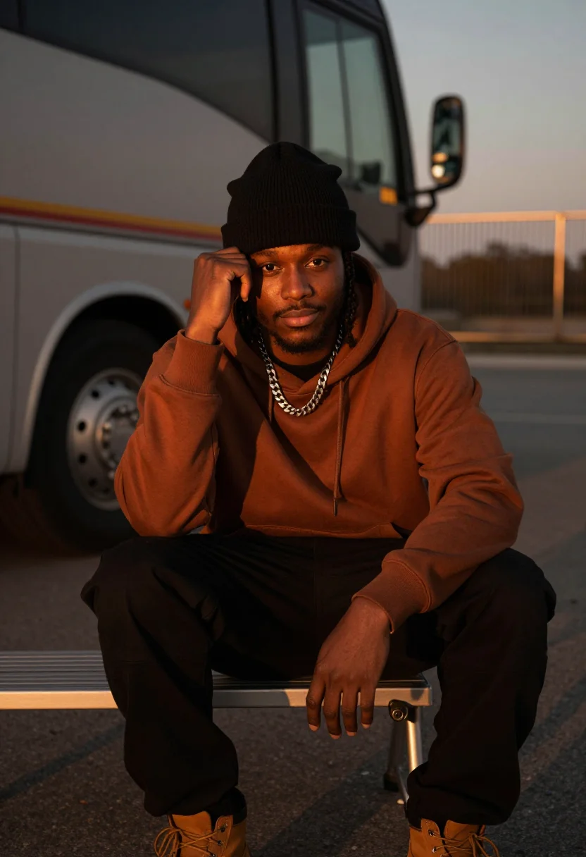 AI travis scott utopia sample — portrait of a man, close half-length portrait of a Black man