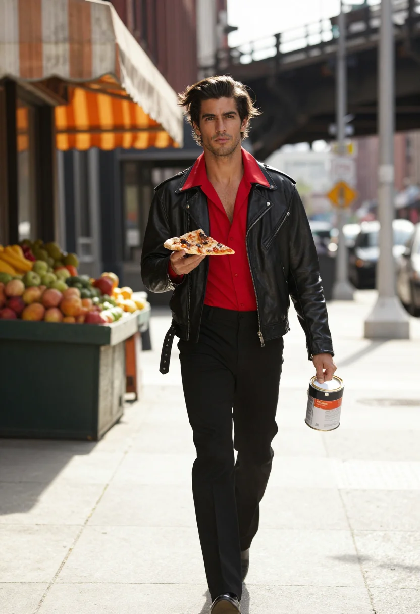 AI travolta fever sample — portrait of a man, half-length portrait of a Southern-Europe