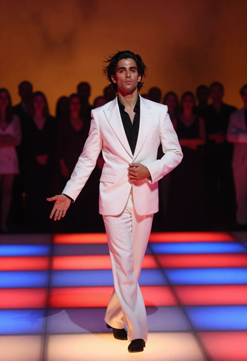 AI travolta fever sample — portrait of a man, half-length portrait of a Southern-Europe