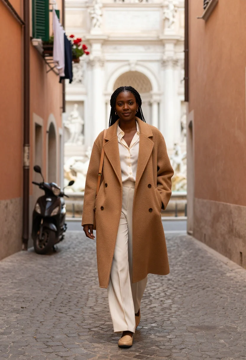 AI trevi fountain sample — portrait of a woman, full-length portrait of a Black woman w