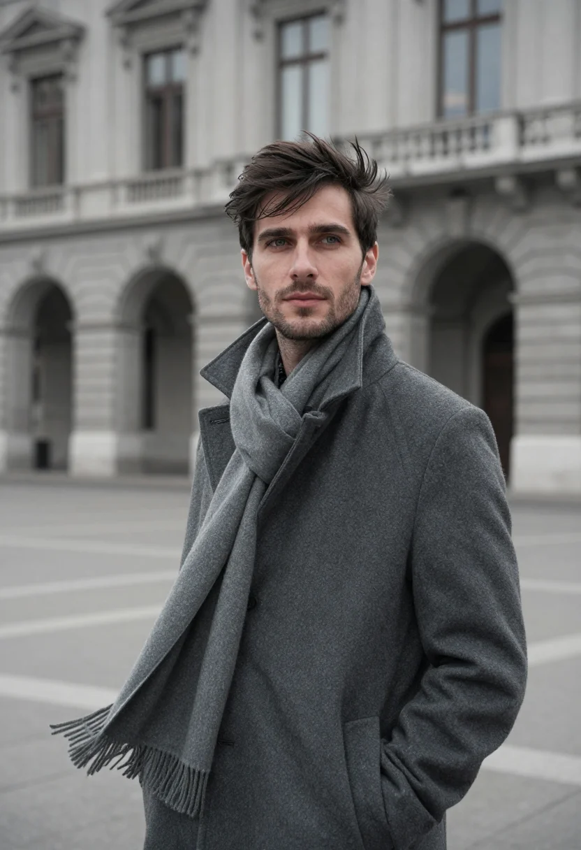 AI trieste bora piazza unita slate sample — portrait of a man, framed tight, head and shoulders, the bod