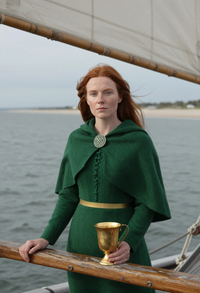 AI tristan isolde sample — portrait of a woman, chest-up portrait of an Irish woman in