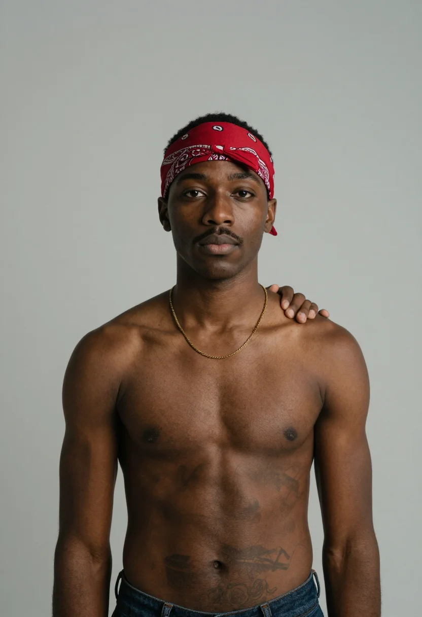 AI tupac sample — portrait of a man, close head-and-shoulders portrait of a Bl