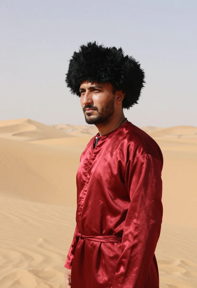 Example portrait from the AI Turkmen Telpek — Free Preview, Train Once