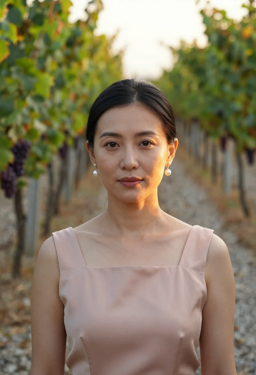 AI tuscany sample — portrait of a woman, head-and-shoulders portrait of an East-