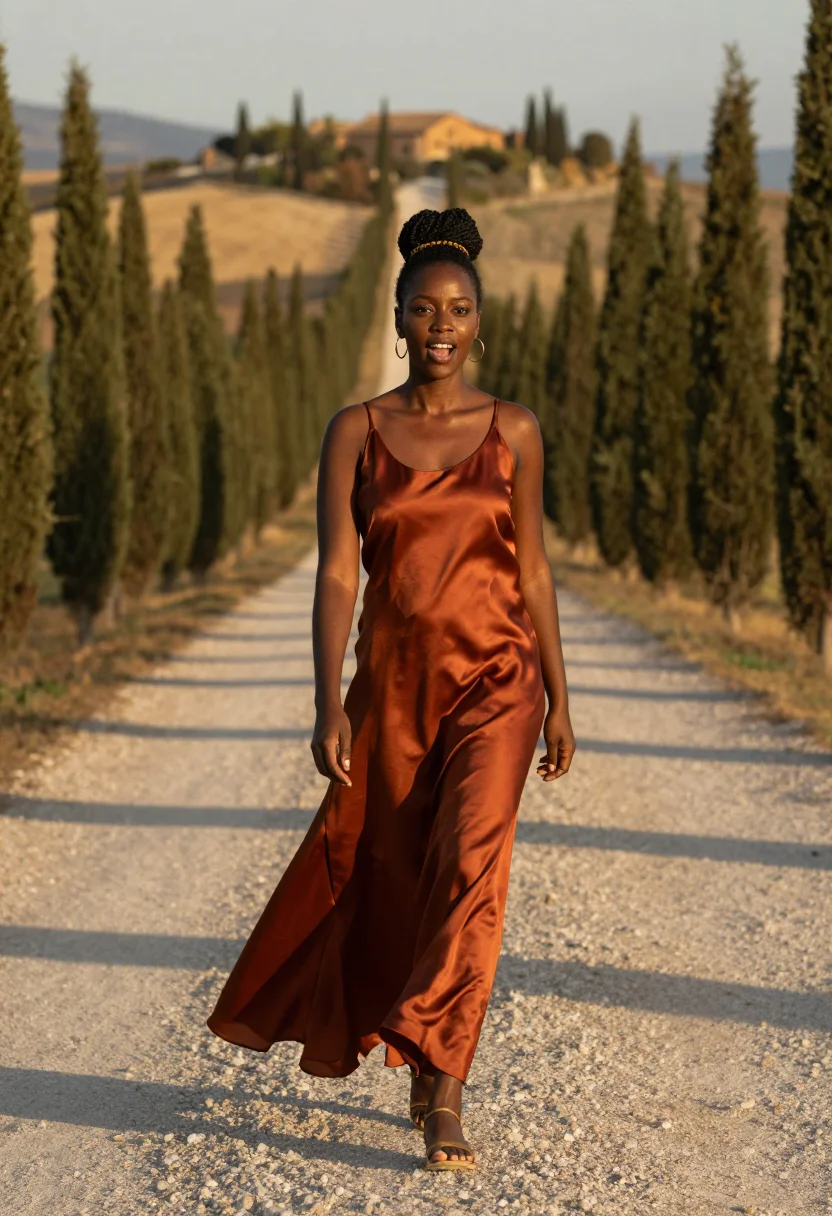 AI tuscany sample — portrait of a woman, three-quarter-length portrait of a Blac