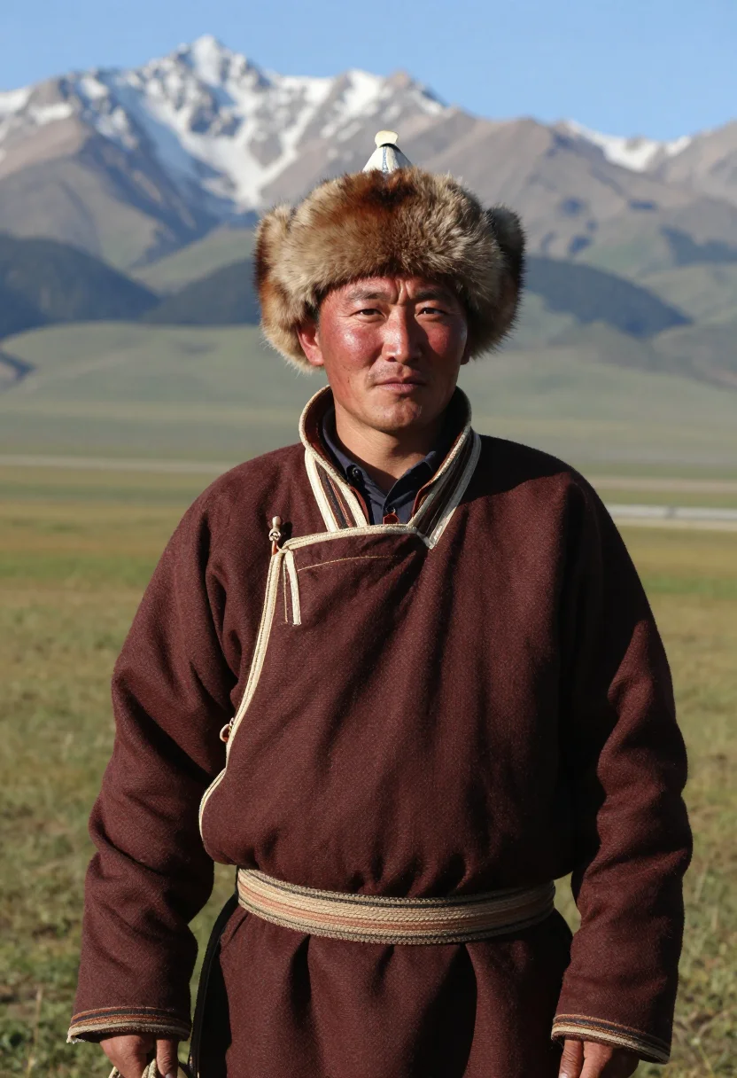 Example portrait from the AI Tuvan — Free Preview, Train Once
