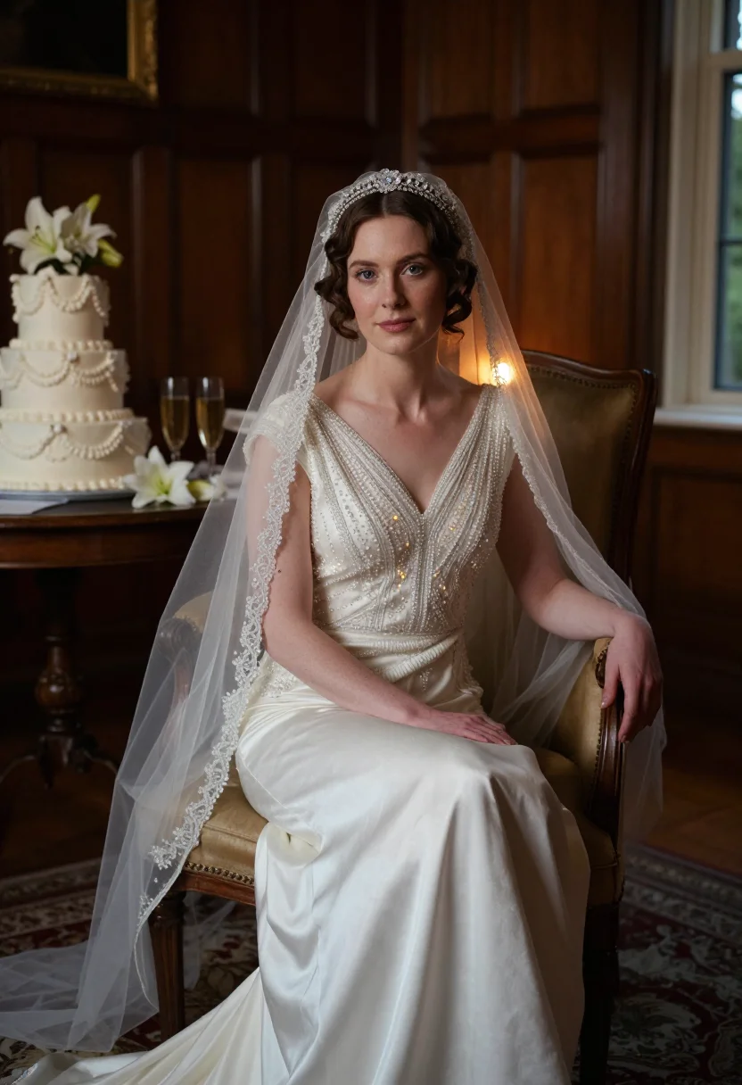AI twenties bride sample — portrait of a woman, half-length portrait of a fair-skinned