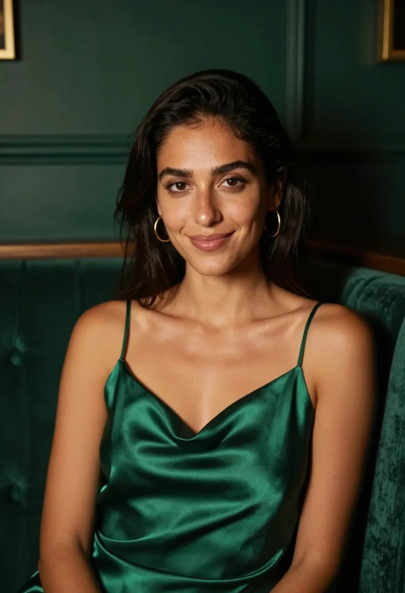 AI twenty first birthday november emerald sample — portrait of a woman, framed tight, head and shoulders, the b