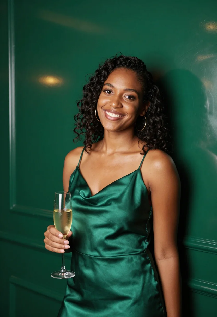AI twenty first birthday november emerald sample — portrait of a woman, framed half-length from the waist up, t