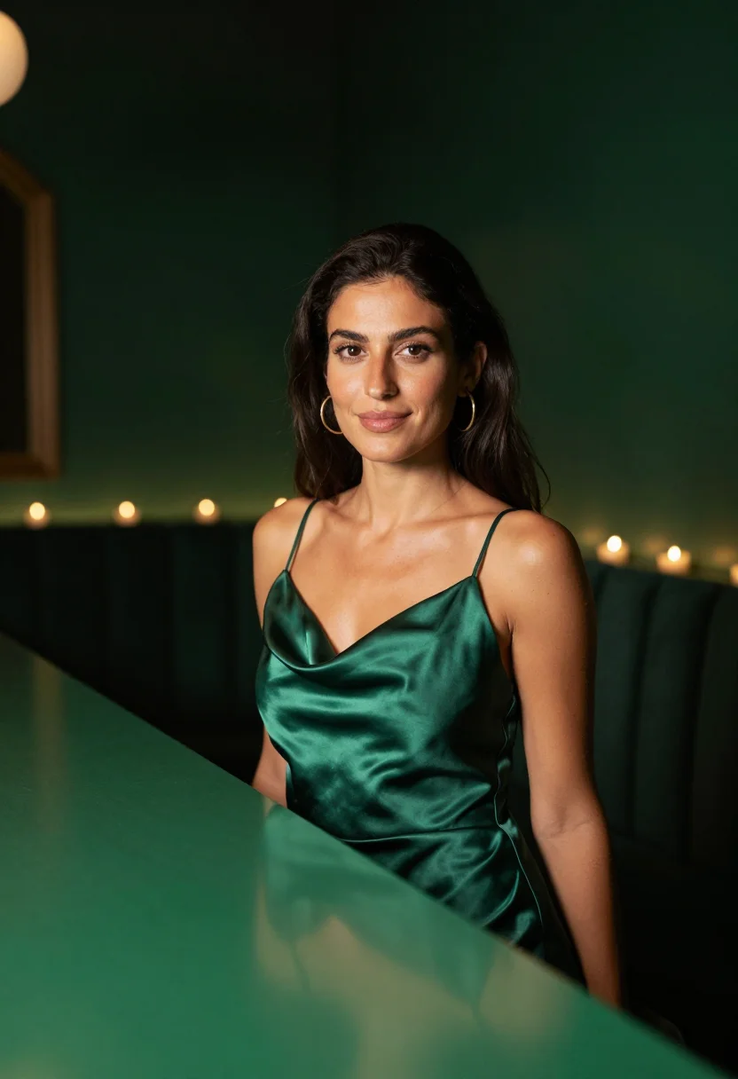 AI twenty first birthday november emerald sample — portrait of a woman, framed tight, head and shoulders, the b