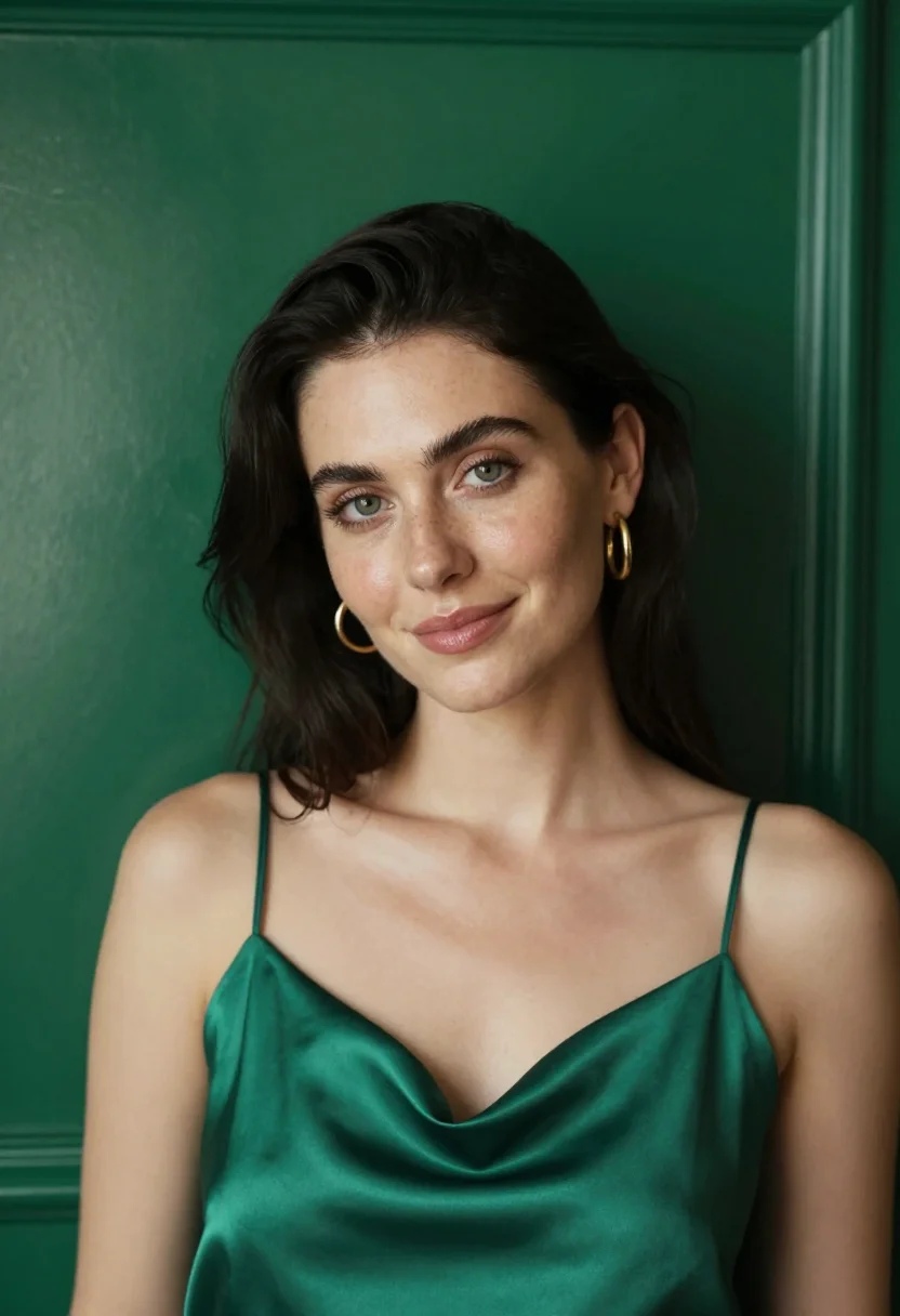 AI twenty first birthday november emerald sample — portrait of a woman, framed tight, head and shoulders, the b