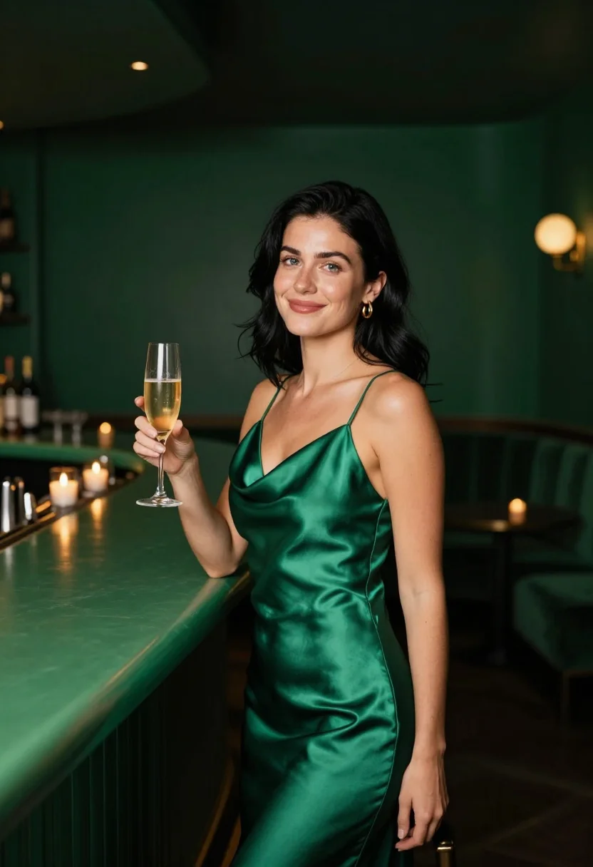 AI twenty first birthday november emerald sample — portrait of a woman, framed half-length from the waist up, t