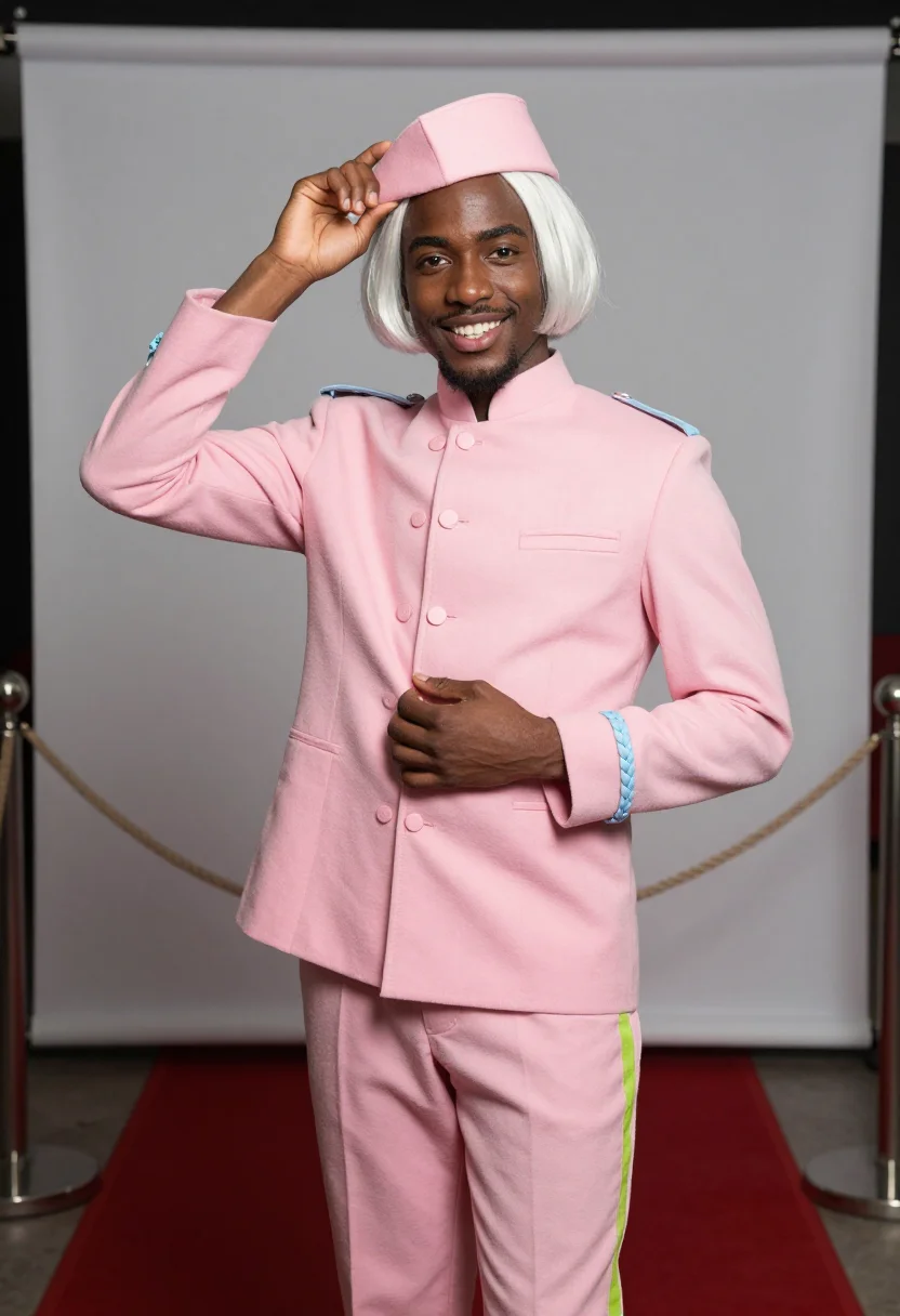 AI tyler the creator igor sample — portrait of a man, close half-length portrait of a Black man