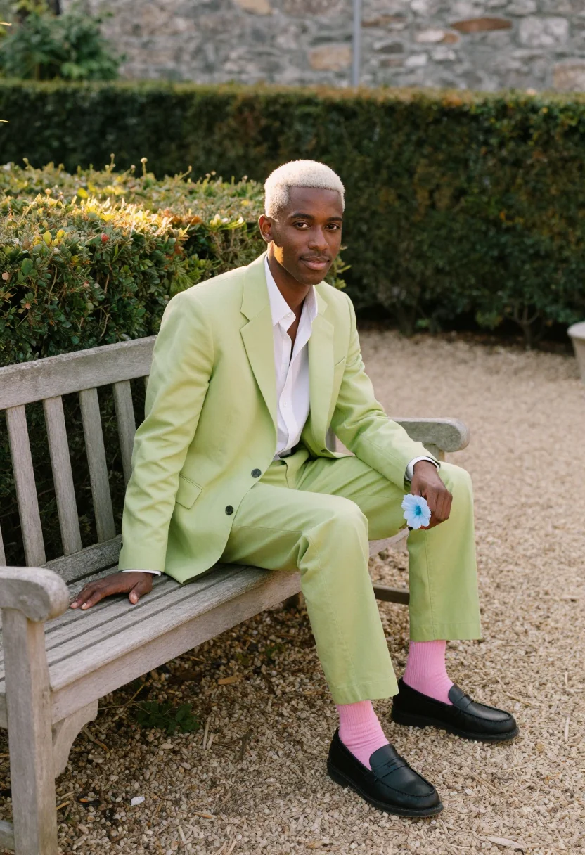 AI tyler the creator igor sample — portrait of a man, full-length portrait of a Black man with