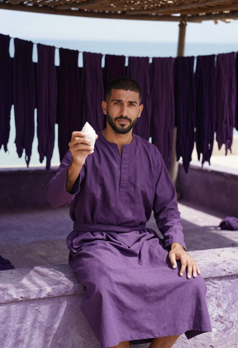 AI tyre purple sample — portrait of a man, three-quarter-length portrait of a Levant