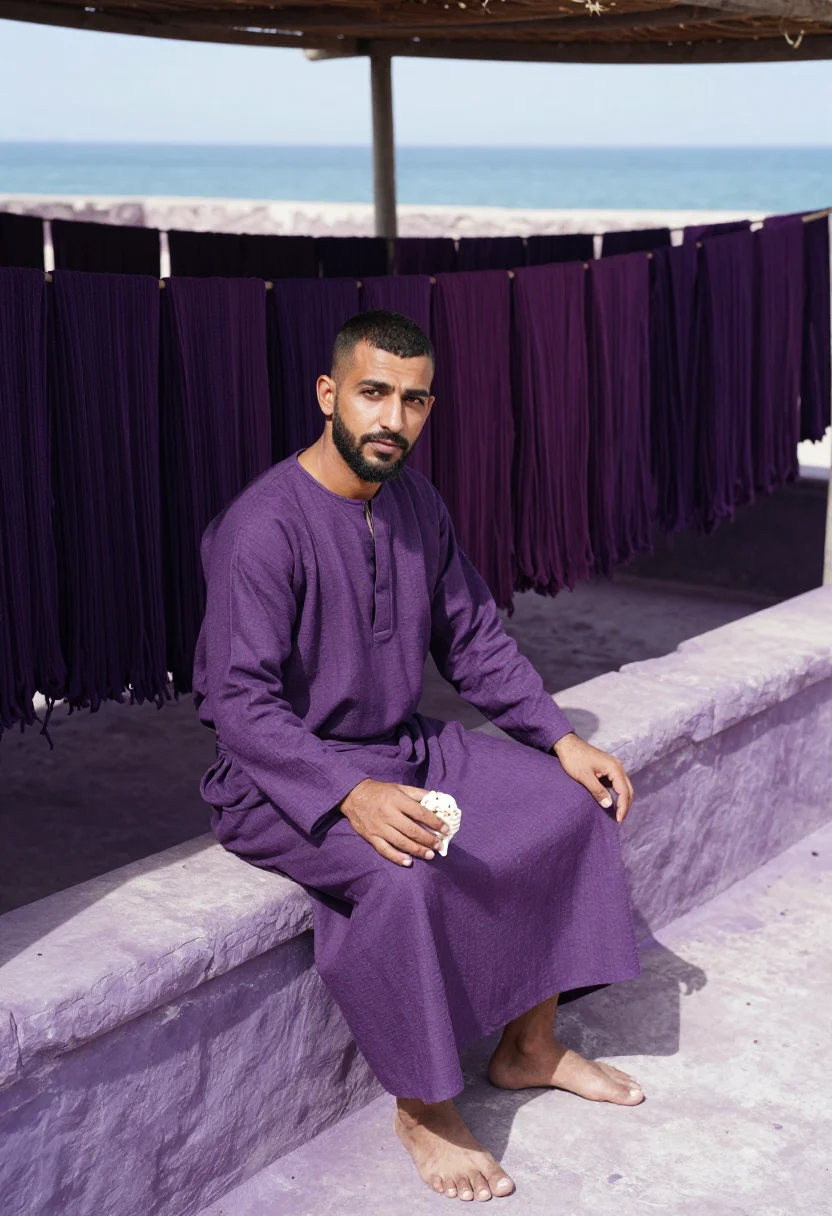 AI tyre purple sample — portrait of a man, full-length portrait of a Levantine man i