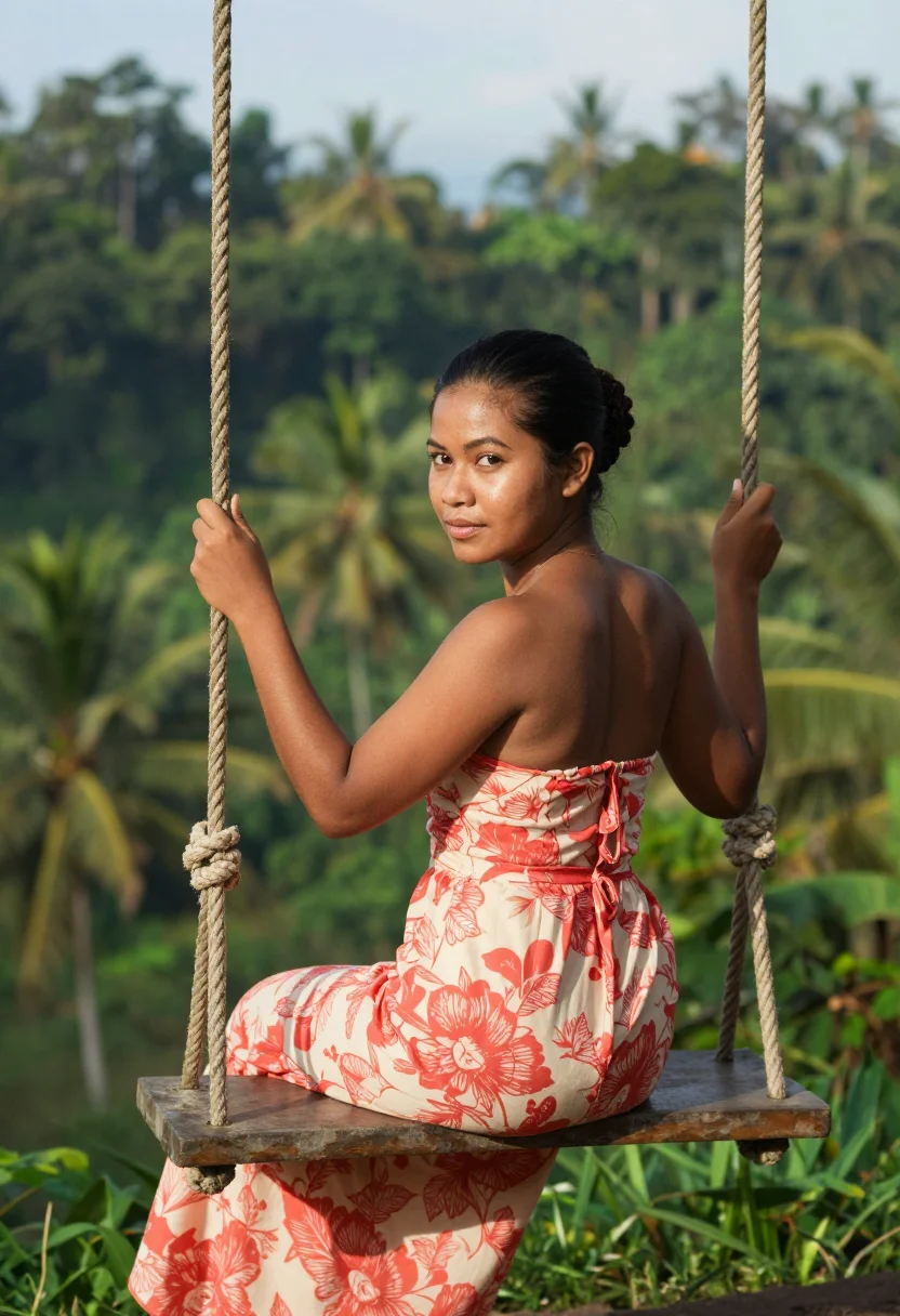 AI ubud sample — portrait of a woman, waist-up portrait of a Balinese woman i